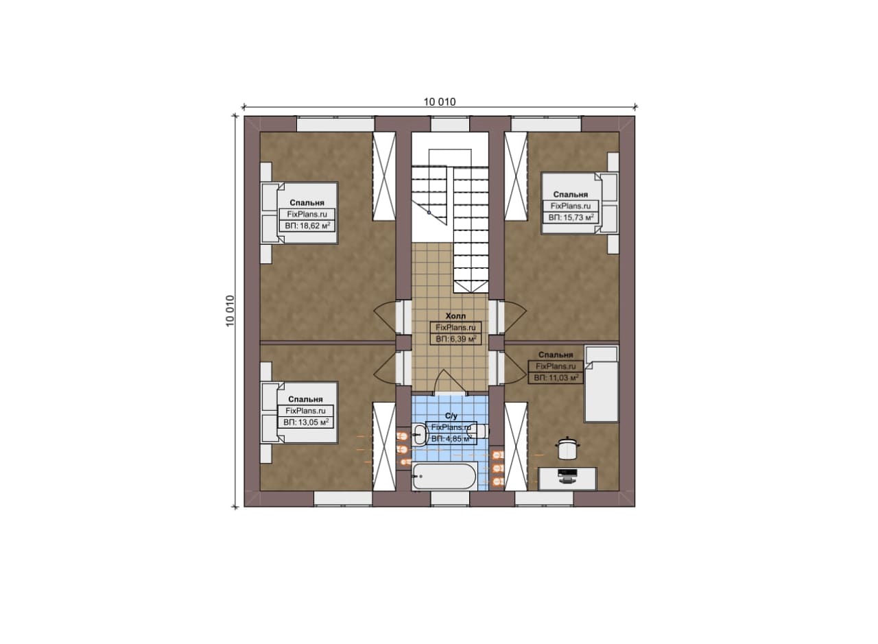План мансардного этажа — проект F-4913