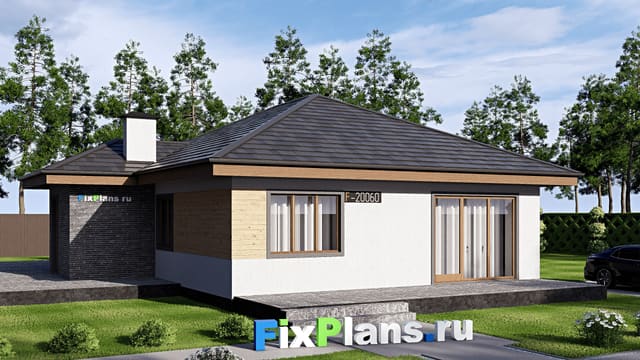 Одноэтажный дом F-20060